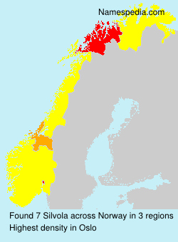 Surname Silvola in Norway