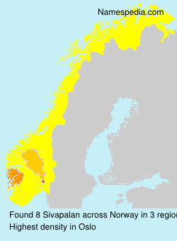 Surname Sivapalan in Norway Surname Sivapalan in Norway