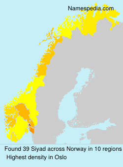 Surname Siyad in Norway Surname Siyad in Norway