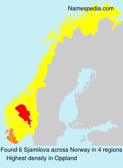 Surname Sjamilova in Norway Surname Sjamilova in Norway