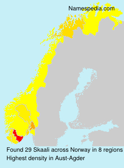 Surname Skaali in Norway