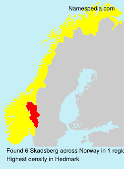Surname Skadsberg in Norway