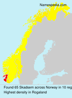 Surname Skadsem in Norway Surname Skadsem in Norway