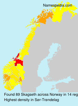 Surname Skagseth in Norway
