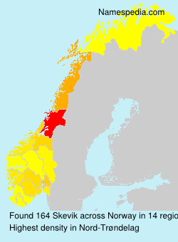 Surname Skevik in Norway