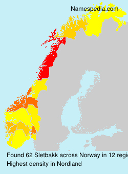 Surname Sletbakk in Norway Surname Sletbakk in Norway