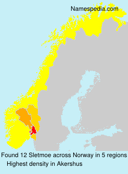 Surname Sletmoe in Norway Surname Sletmoe in Norway