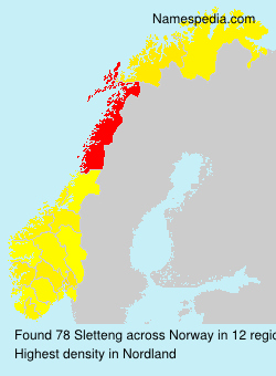 Surname Sletteng in Norway Surname Sletteng in Norway