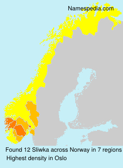 Surname Sliwka in Norway