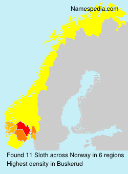 Surname Sloth in Norway Surname Sloth in Norway