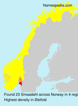Surname Smaadahl in Norway