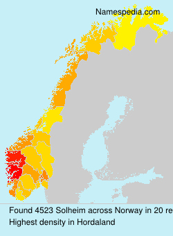 Surname Solheim in Norway Surname Solheim in Norway