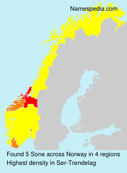 Surname Sone in Norway Surname Sone in Norway