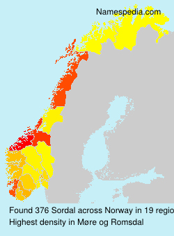 Surname Sordal in Norway Surname Sordal in Norway
