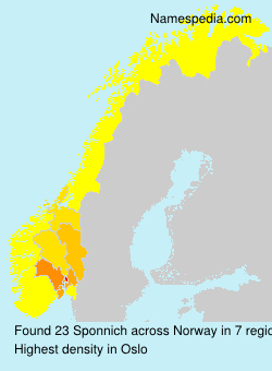 Surname Sponnich in Norway Surname Sponnich in Norway