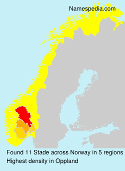 Surname Stade in Norway Surname Stade in Norway