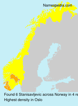 Surname Stanisavljevic in Norway Surname Stanisavljevic in Norway