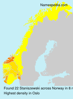 Surname Staniszewski in Norway Surname Staniszewski in Norway