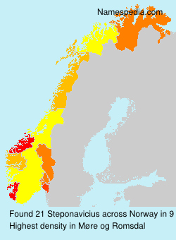 Surname Steponavicius in Norway Surname Steponavicius in Norway