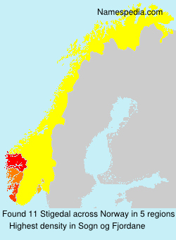 Surname Stigedal in Norway