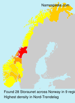 Surname Storaunet in Norway Surname Storaunet in Norway