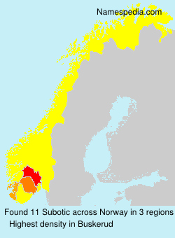 Surname Subotic in Norway Surname Subotic in Norway