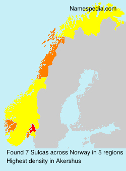 Surname Sulcas in Norway Surname Sulcas in Norway