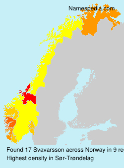 Surname Svavarsson in Norway Surname Svavarsson in Norway