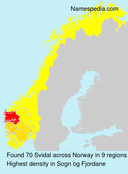 Surname Svidal in Norway Surname Svidal in Norway