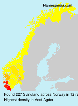 Surname Svindland in Norway Surname Svindland in Norway