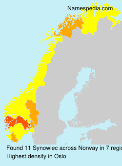 Surname Synowiec in Norway Surname Synowiec in Norway