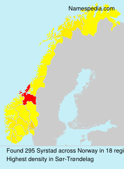 Surname Syrstad in Norway Surname Syrstad in Norway