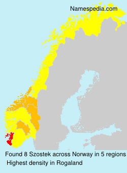 Surname Szostek in Norway Surname Szostek in Norway