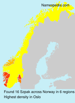Surname Szpak in Norway Surname Szpak in Norway