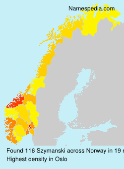 Surname Szymanski in Norway Surname Szymanski in Norway