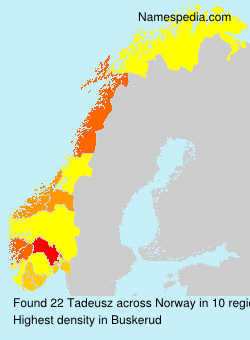Surname Tadeusz in Norway Surname Tadeusz in Norway