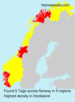 Surname Tage in Norway Surname Tage in Norway