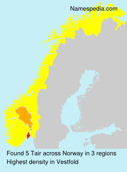 Surname Tair in Norway Surname Tair in Norway