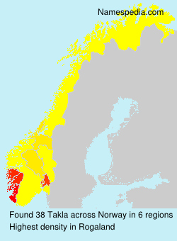 Surname Takla in Norway Surname Takla in Norway