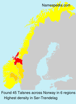 Surname Talsnes in Norway Surname Talsnes in Norway