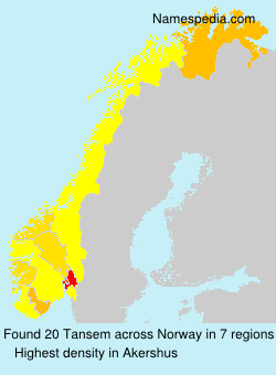 Surname Tansem in Norway Surname Tansem in Norway