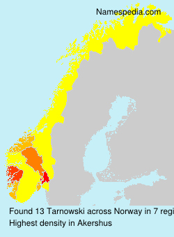Surname Tarnowski in Norway