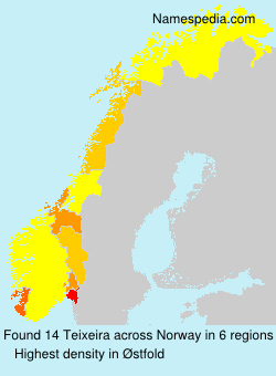 Surname Teixeira in Norway Surname Teixeira in Norway