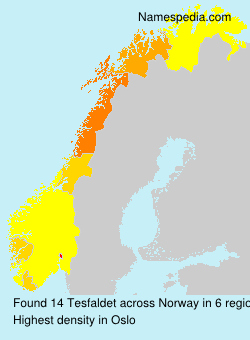 Surname Tesfaldet in Norway Surname Tesfaldet in Norway