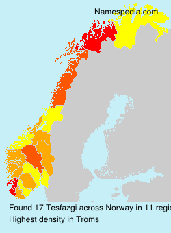 Surname Tesfazgi in Norway Surname Tesfazgi in Norway