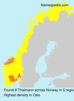 Surname Thalmann in Norway Surname Thalmann in Norway