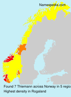 Familiennamen Thiemann - Norway