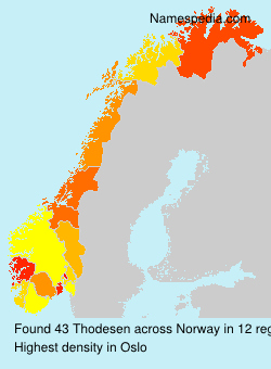 Surname Thodesen in Norway Surname Thodesen in Norway