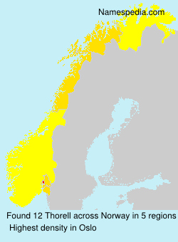 Surname Thorell in Norway Surname Thorell in Norway