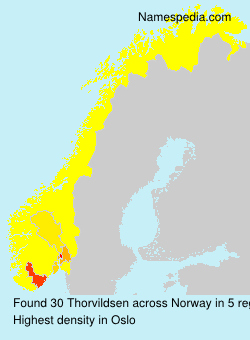 Surname Thorvildsen in Norway Surname Thorvildsen in Norway